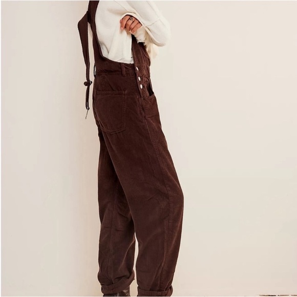 Free People Ziggy Cord Overalls Size XL - Picture 3 of 9